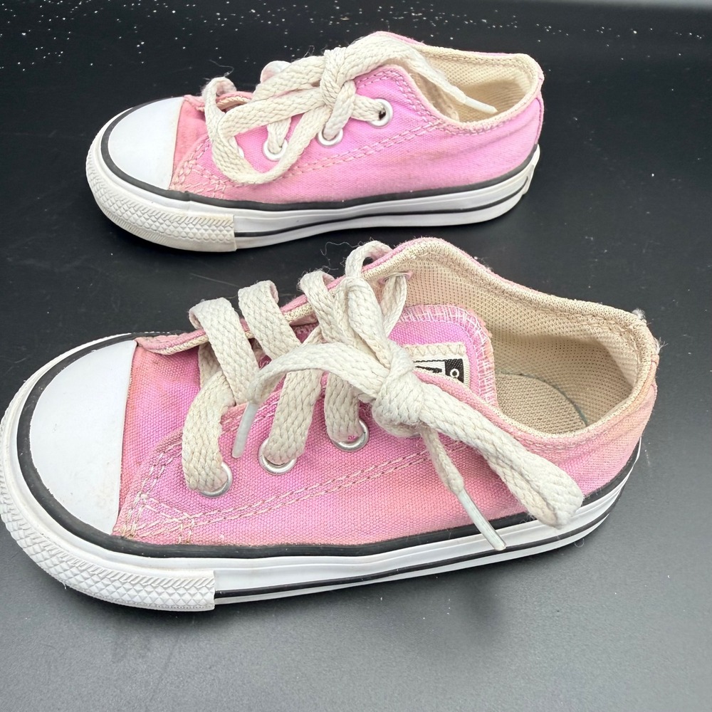 Converse Chuck Taylor All Star Ox Infant Size 6 Peony Pink Sneakers 768129F - Picture 4 of 9
